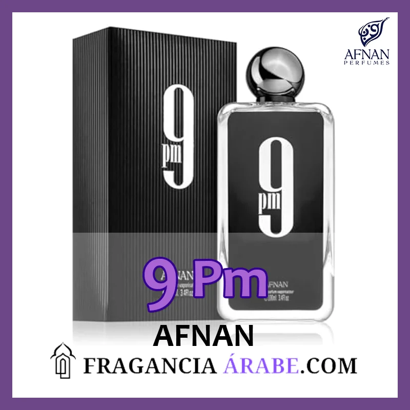 perfume arabe afnan 9 pm para hombre